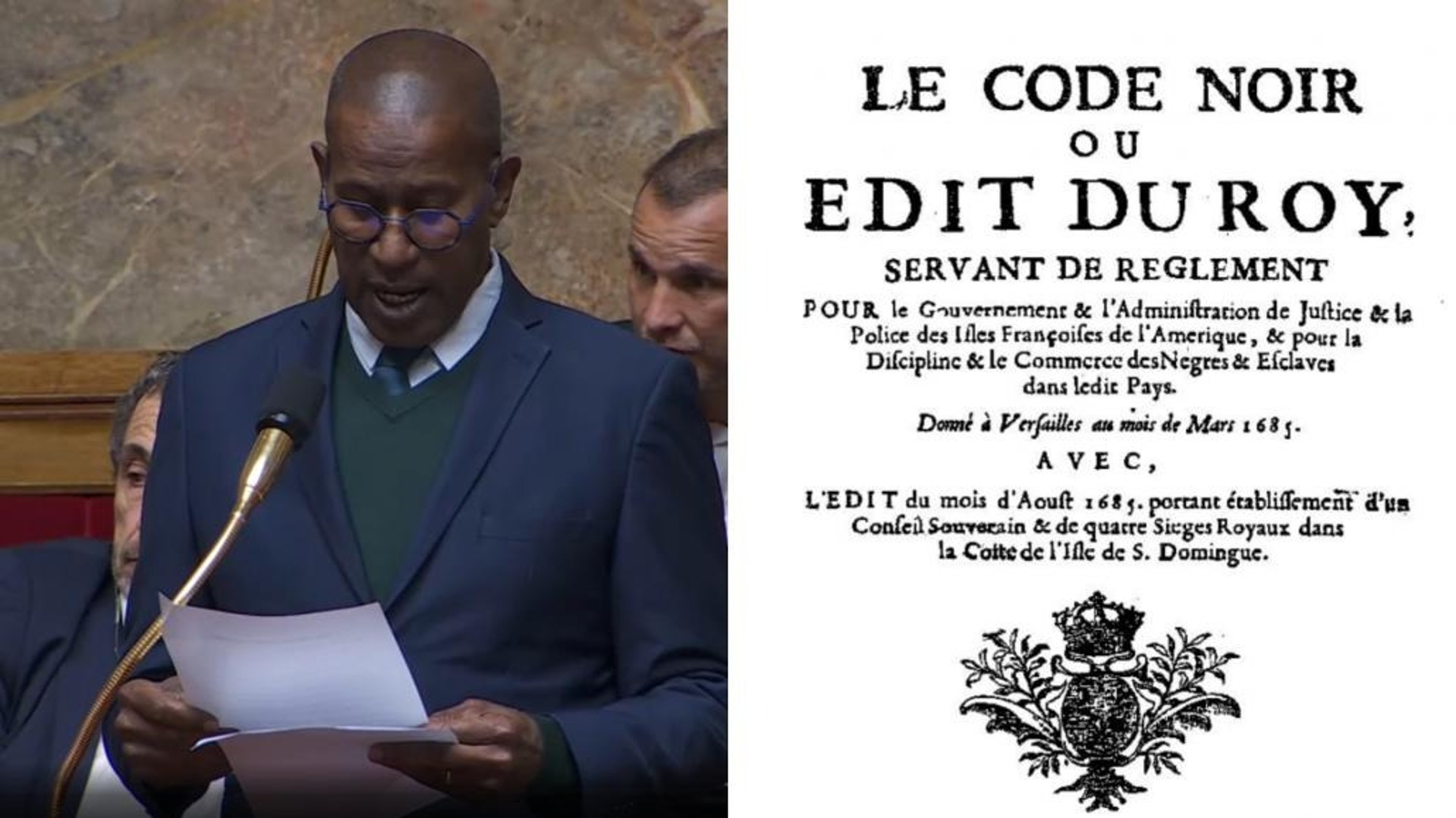 Abrogation du Code noir : approbation historique pour un vote à l’Assemblée