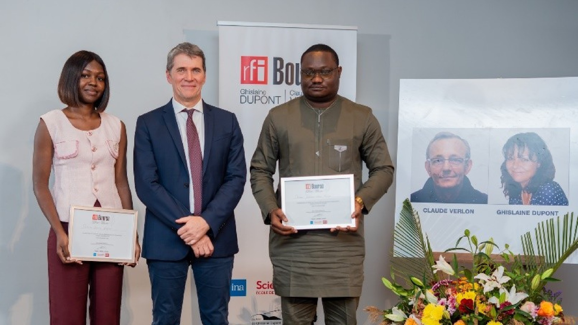 Bourse Ghislaine Dupont et Claude Verlon : Carine Kogne et Johannes Amos Kodjo lauréats 2025