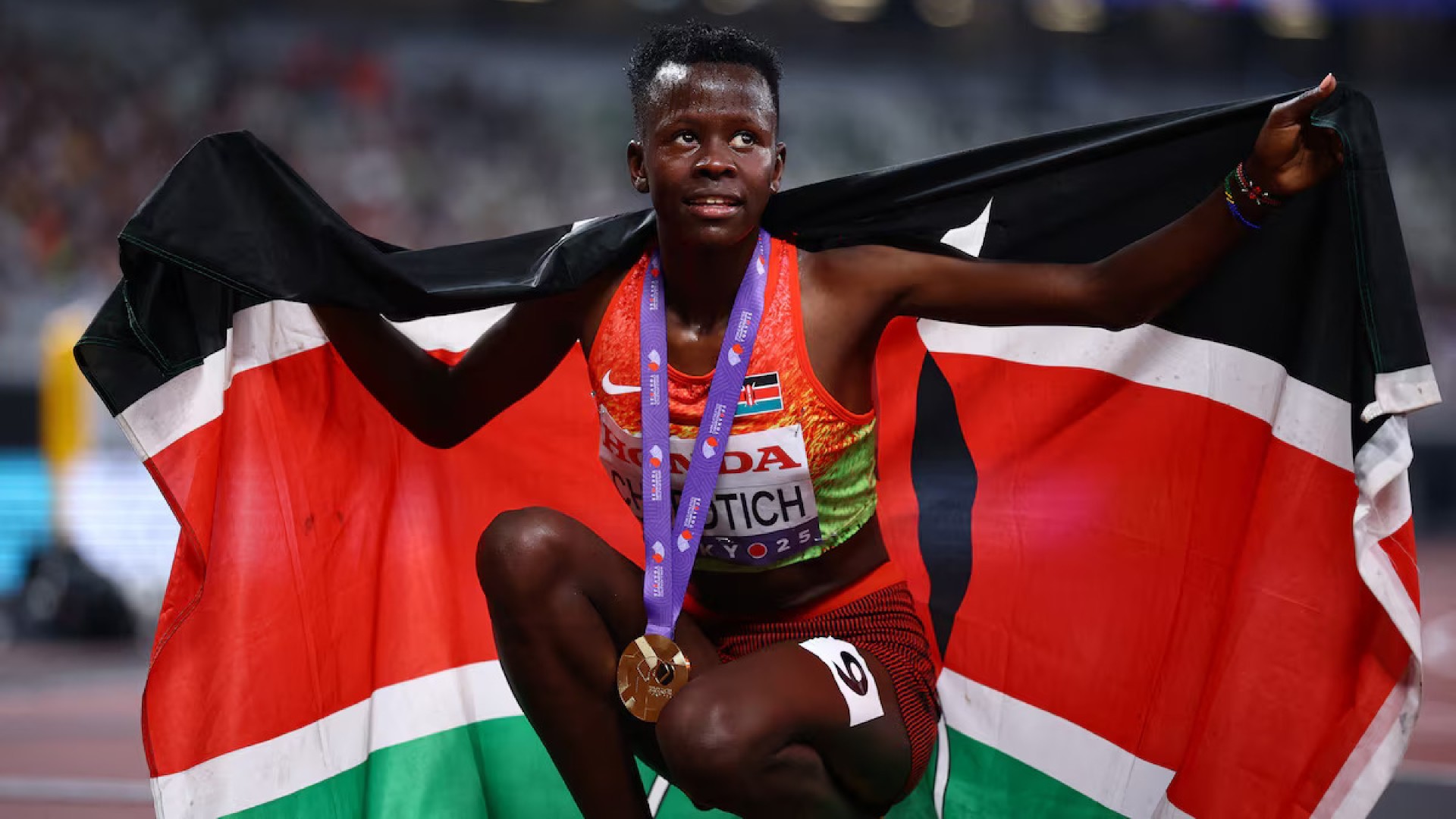 3000 m steeple féminin : la Kényane Faith Cherotich sacrée championne devant Winfred Yavi