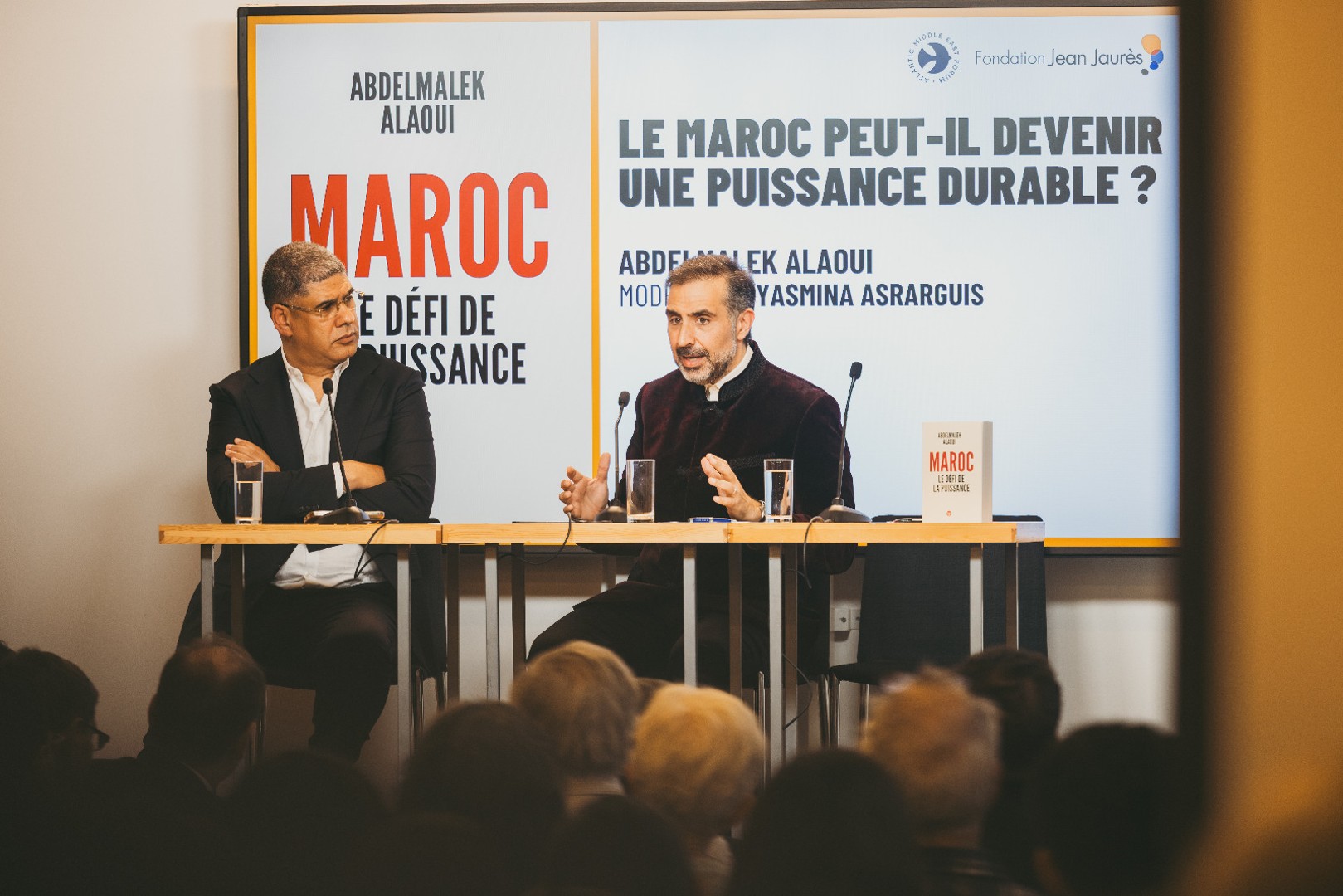 A la Fondation Jean-Jaurès à Paris, lors de la conférence de présentation de "Maroc, le défi de la puissance", son auteur Abdelmalek Alaoui, président de l'Institut marocain d'intelligence stratégique, a été challengé par le politologue, islamologue et romancier Rachid Benzine sur les interpellations suscitées par l'ouvrage. 